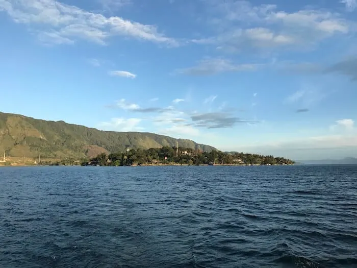 Samosir Island in the middle of Lake Toba
