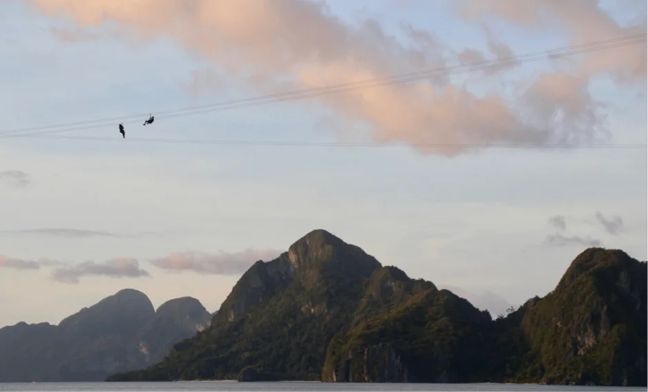 Best Places in Palawan - Las Cabanas Beach Palawan to watch the ziplines