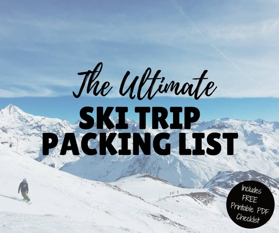 ski road trip packing list