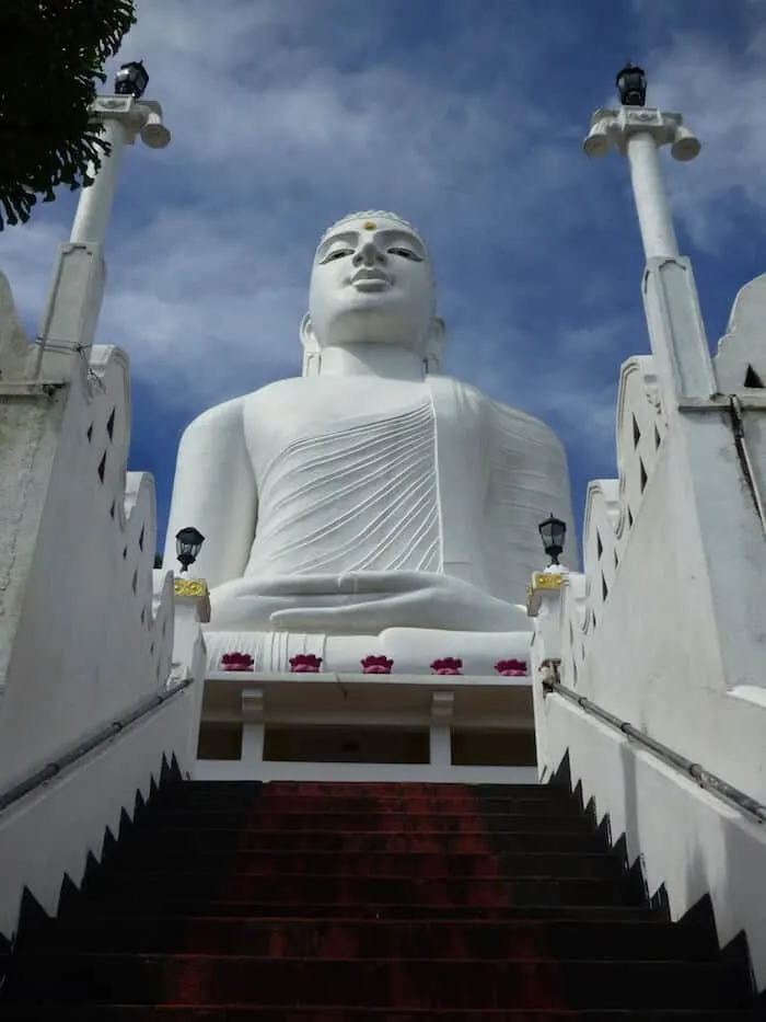 Big Buddha above Kandy City Sri Lanka