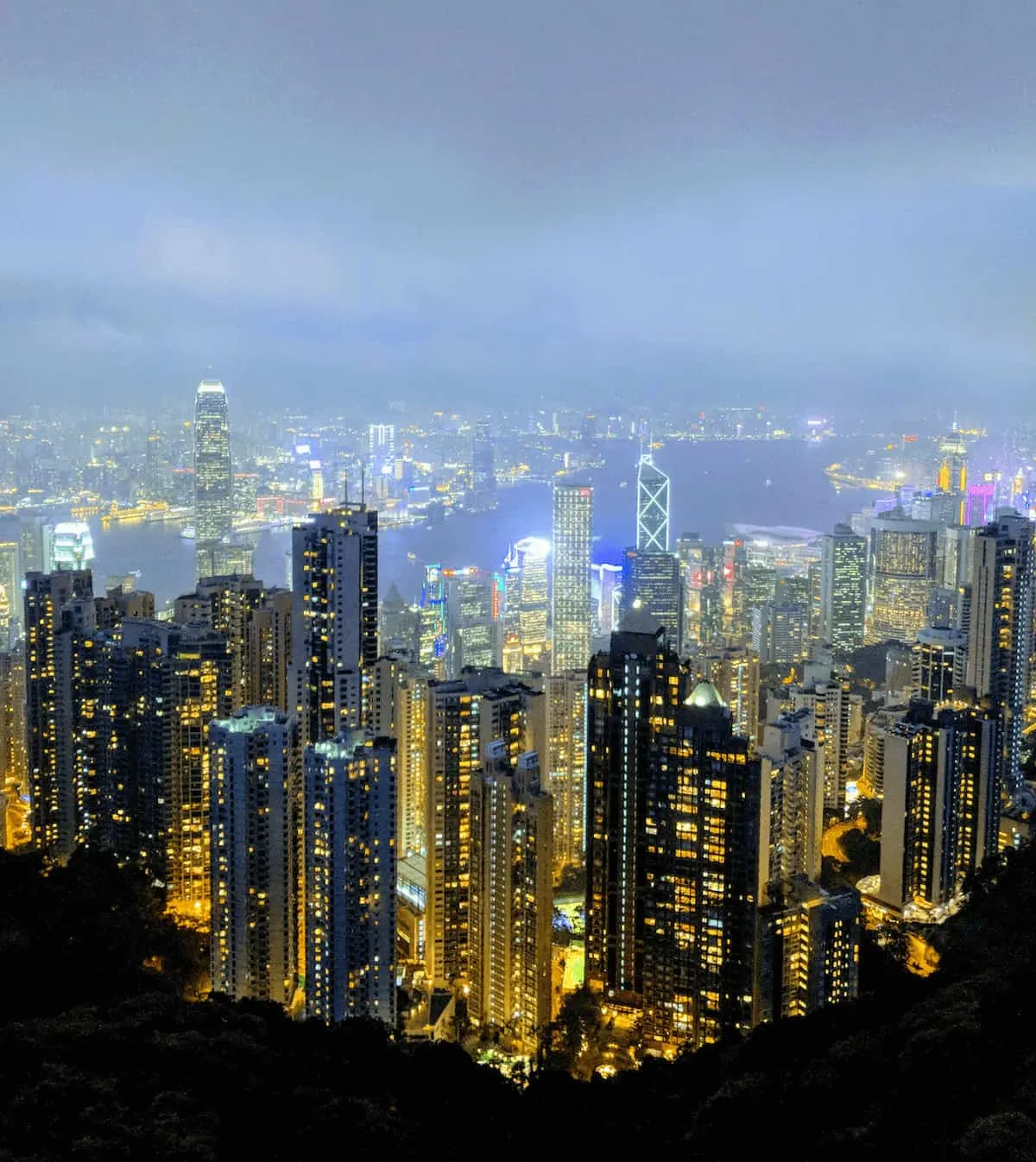 Hong Kong Itinerary - View from Victoria Peak at Night