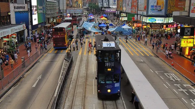 Causeway Bay Double Decker Tram in Honk Kong