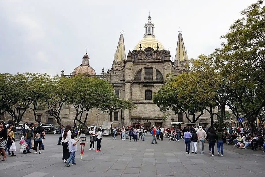 Guadalajara Cathedral from Plaza de la Liberacion