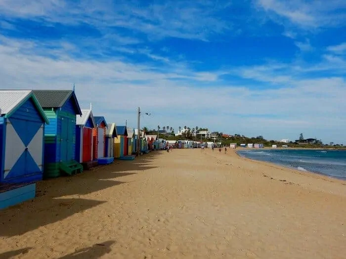 Colourful Beach Boxes at Brighton Beach in Melbourne Victoria