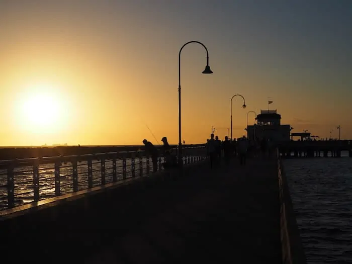 Sunset at St Kilda Pier