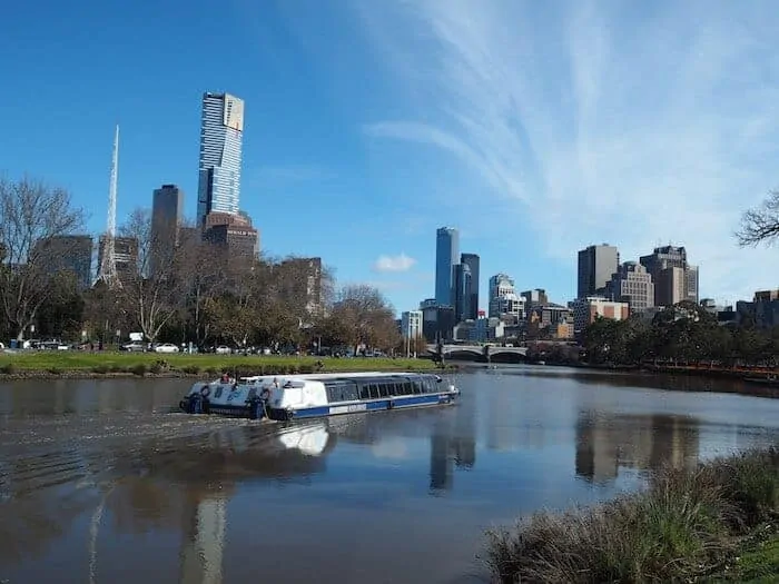The Yarra River with Melbourne CBD in the background