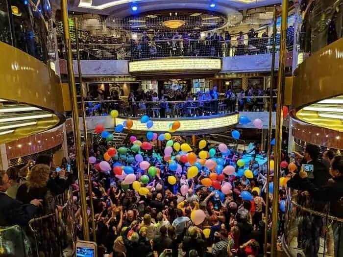 Balloon Drop Part on the Regal Princess