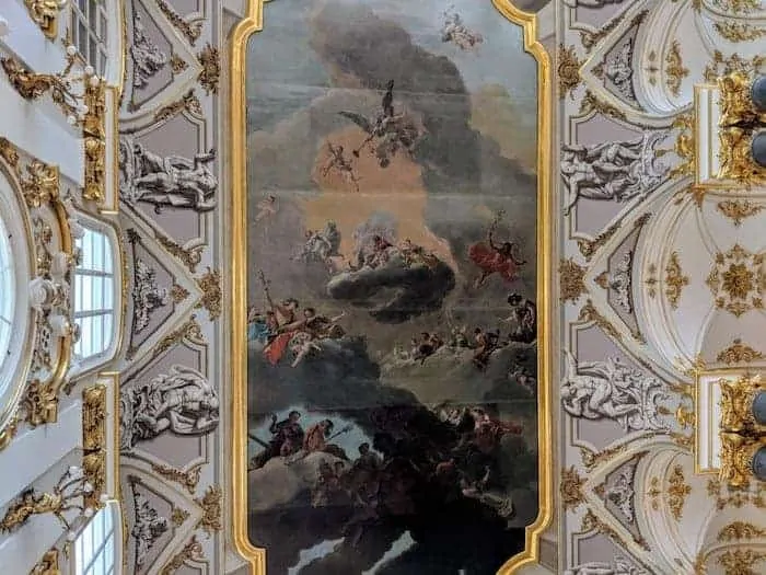 Painting of the Ceiling of Jordan Hall in the Hermitage Museum