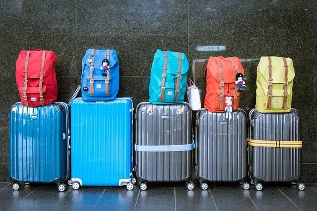 Luggage Lined Up - Cruise travel means you only have to unpack once
