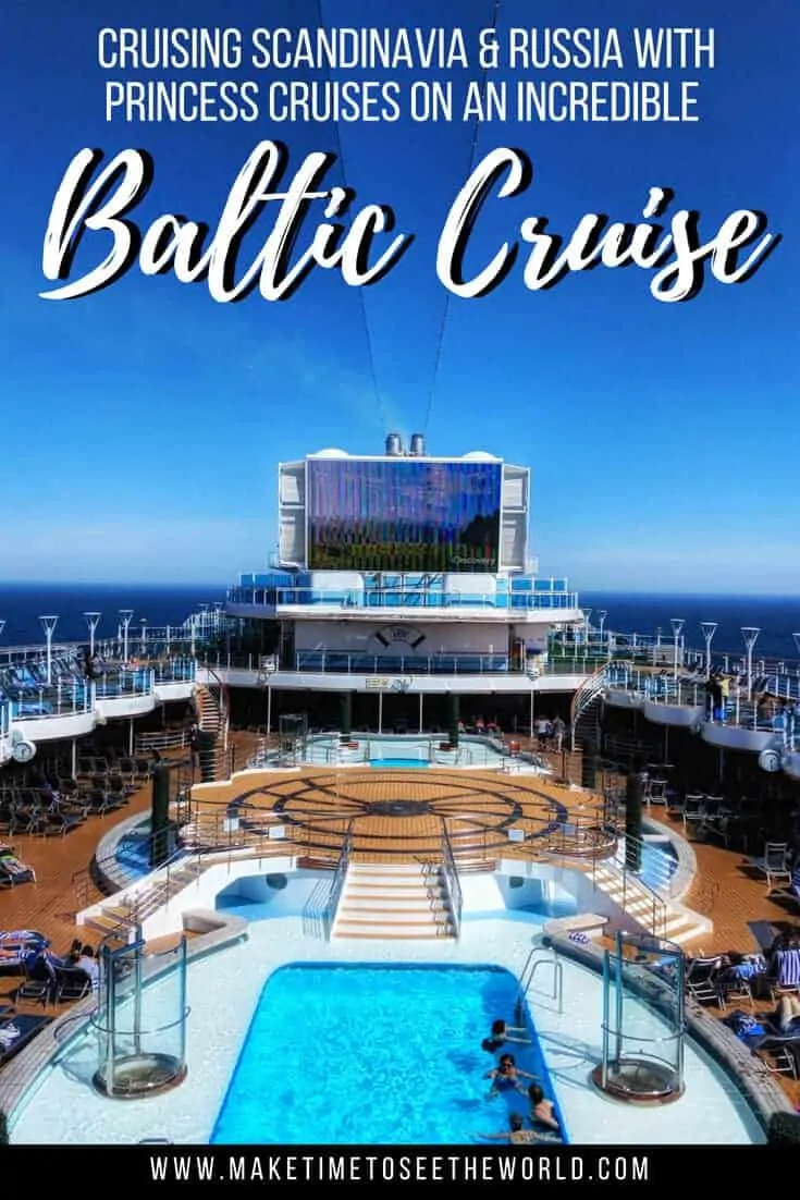 Pin image of Deck 16 of the Regal Princess with text overlay stating Regal Princess Itinerary for this Princess baltic Cruise