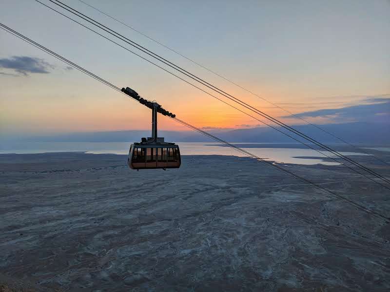 Cable Car at Masada at Sunrise