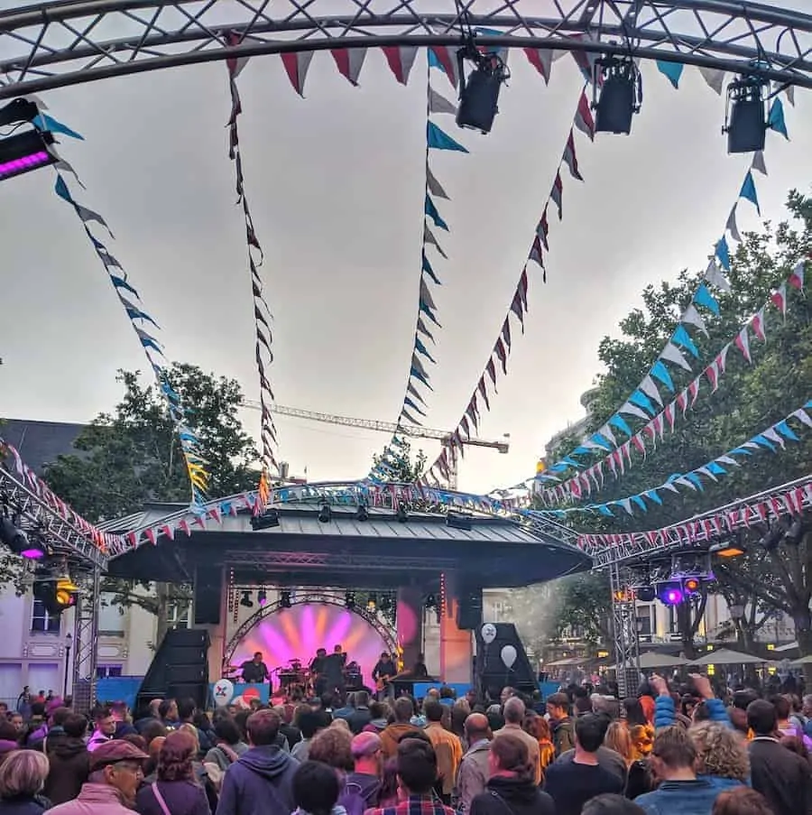 Outdoor concert for National Day in Luxembourg