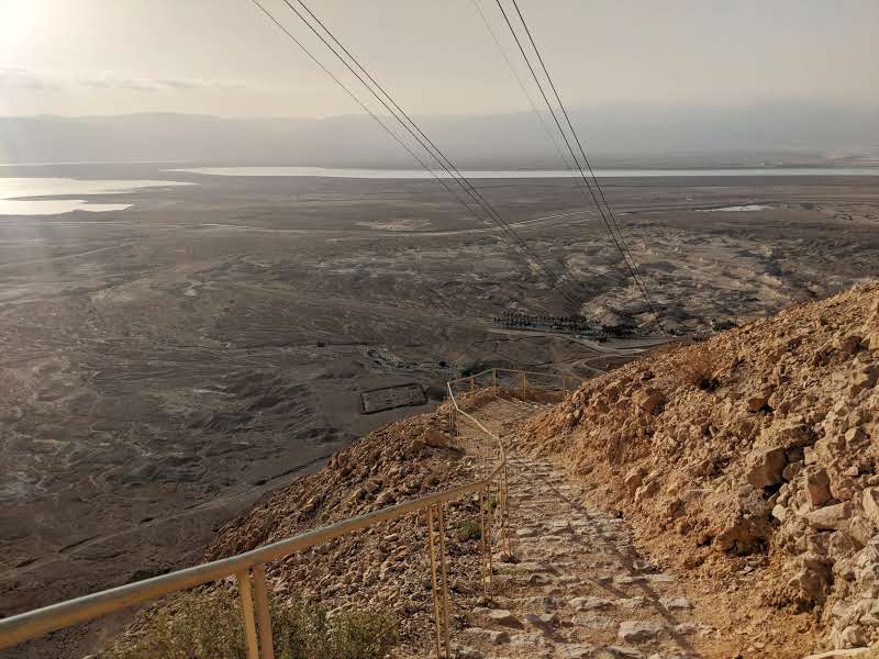 The Steps at the top of Snake Path Masada Israel