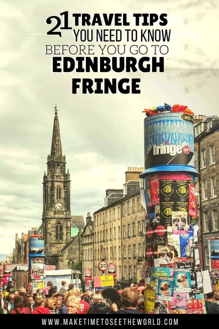 Edinburgh Festivals in August - What to Know Before you Go with text overlay above an image of the royal mile.