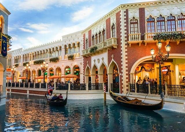 Las vegas Gondola in the Venetian Hotel