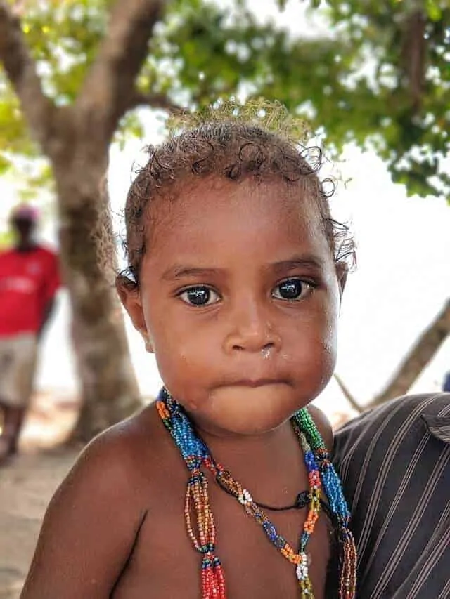 Crying Solomon Islands Child from Karomulun