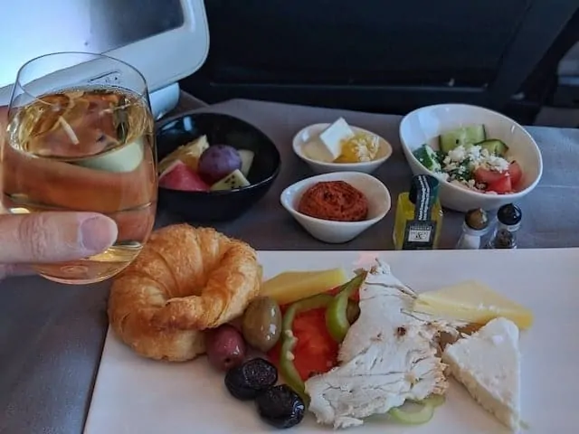 Food on board Turkish Airlines Business Class