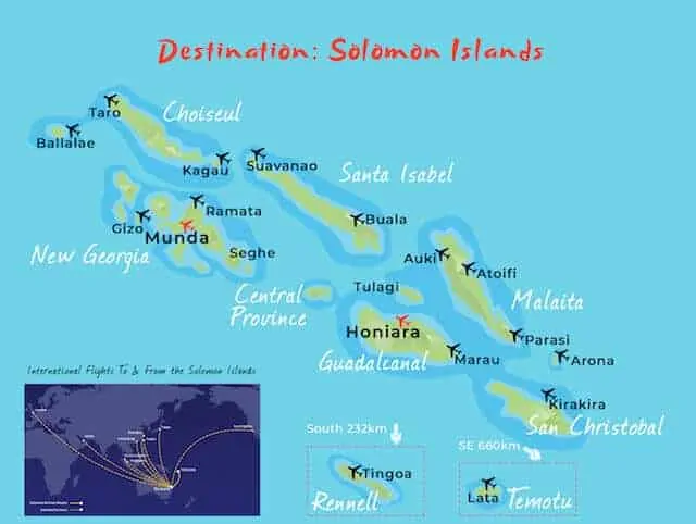 Map of the Solomon Islands