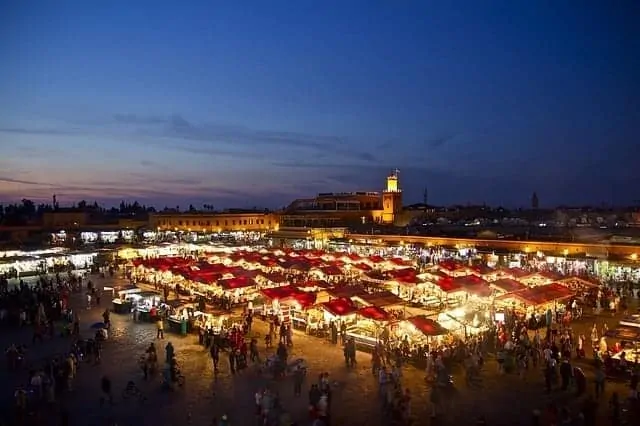 Market square in Marrakesh