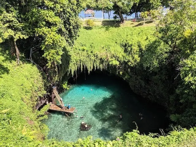 To Sua Ocean Trench Samoa from above