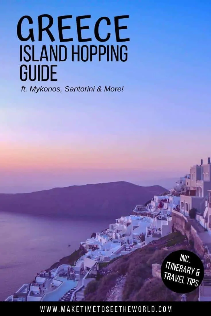 Pin image for DIY Greek Island Hopping Guide ft. Santorini