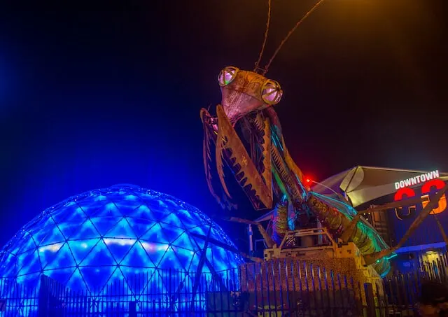 Praying Mantis at the Downtown Container Park Las Vegas