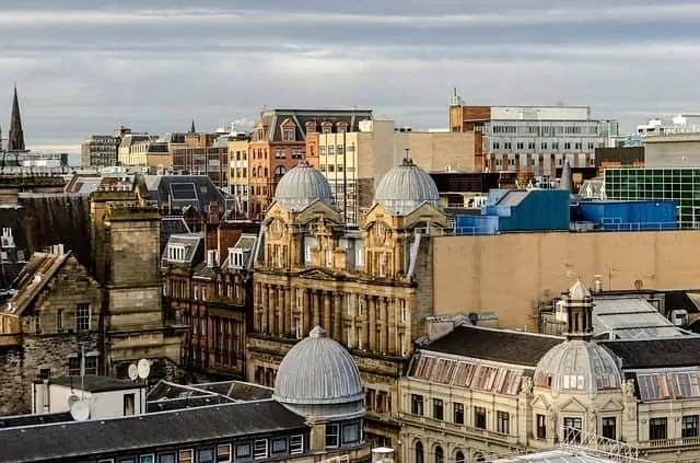 View over the city from the Glasgow Lighthouse