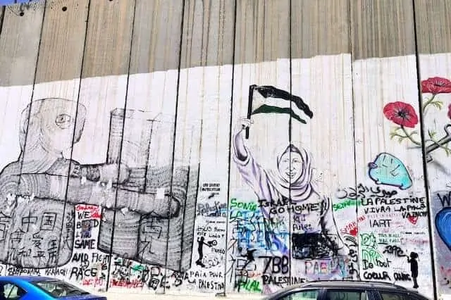 Grafitti on the Wall of the West Bank on the Palestine side
