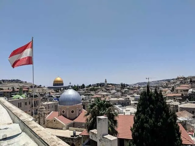 View from the roof of the Austrian Hospice in Jerusalem