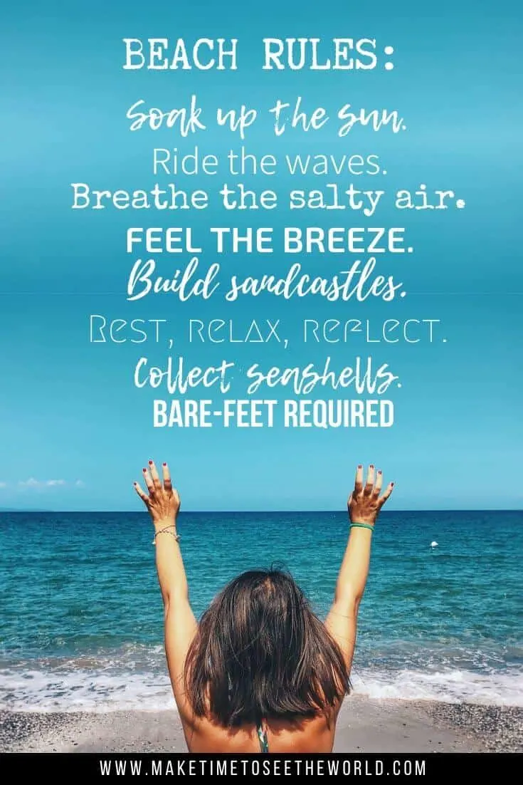 Beach rules beach quote