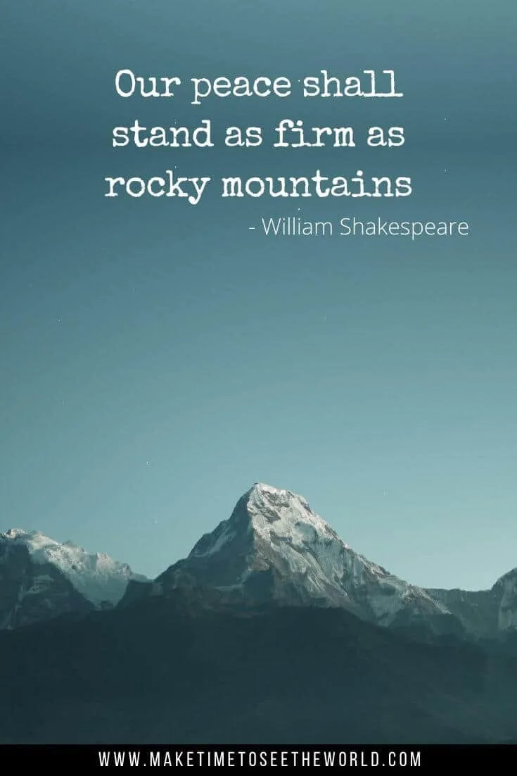 Mountain Quote by William Shakespeare to Inspire Your Next Adventure