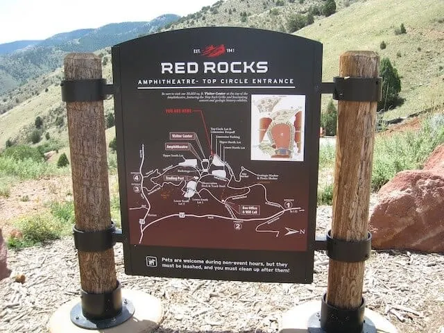Red Rocks Park & Ampitheater Sign