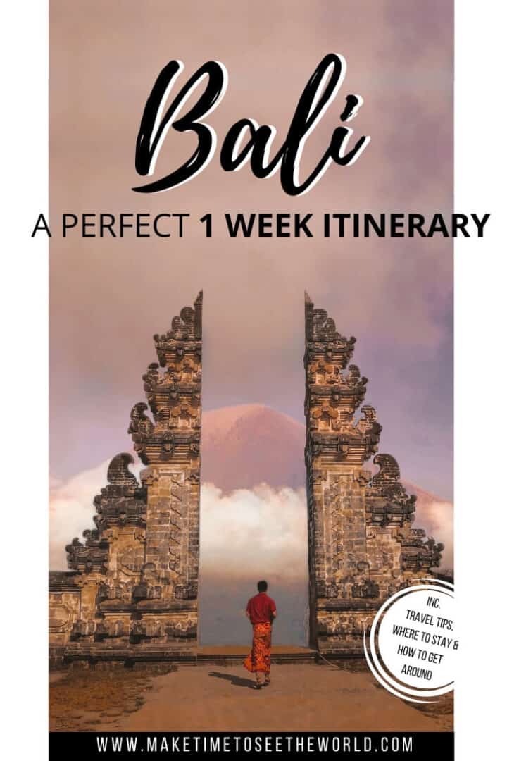 bali 7 days tour itinerary