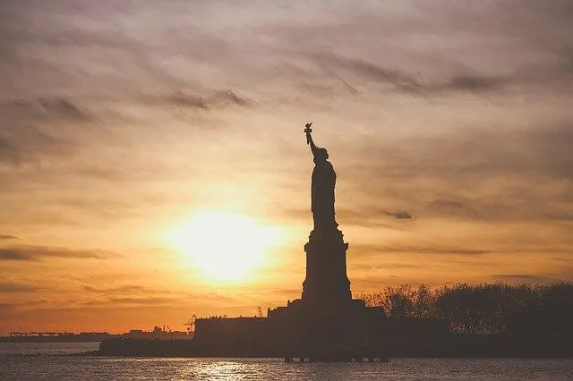 Statue of Liberty at Sunset