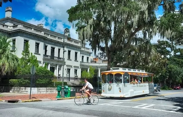 White Trolley in Savannah