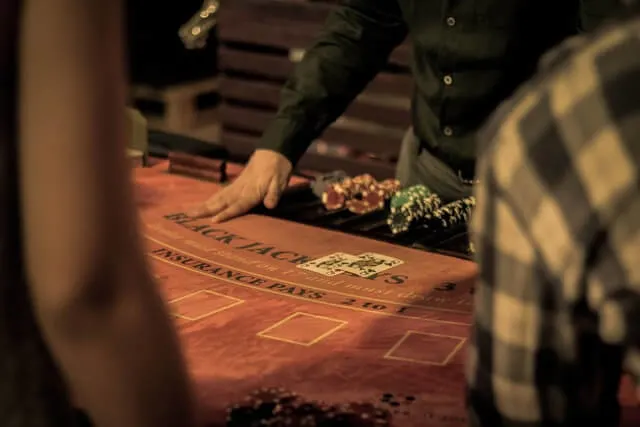 Blackjack table