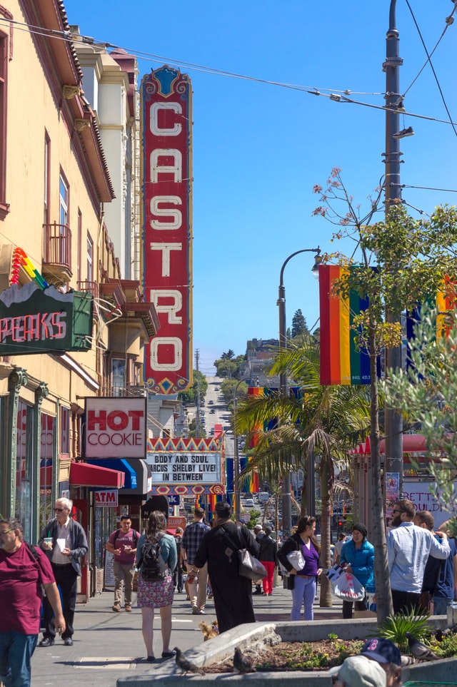 Castro District covered in Pride Flags