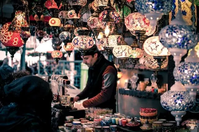 Lantern stall in the Grand Bazaar in Istanbul