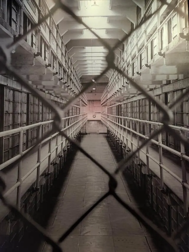 Through the bars at Alcatraz, San Francisco