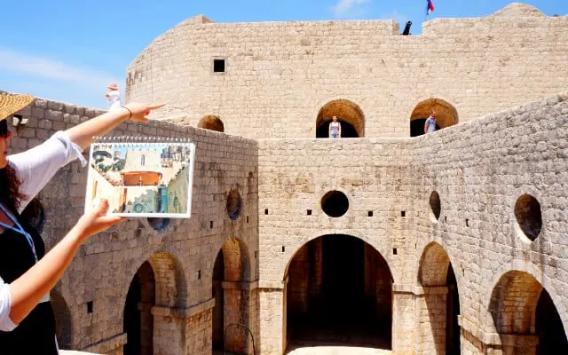 Courtyard of domed archways mark the start of the Game of Thrones Tour