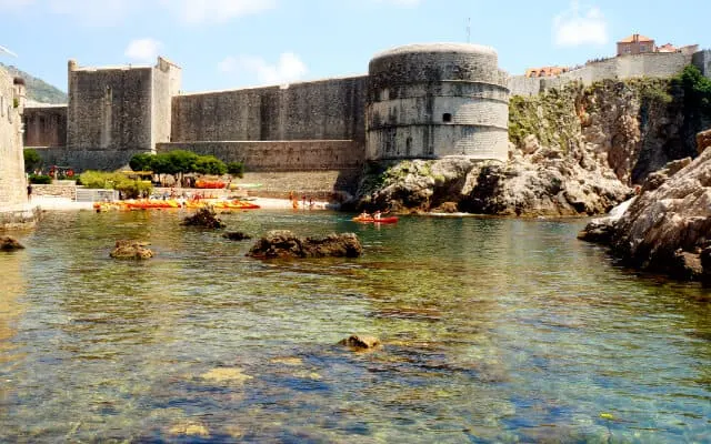 St John Fortress with the shallow ocean in the foreground