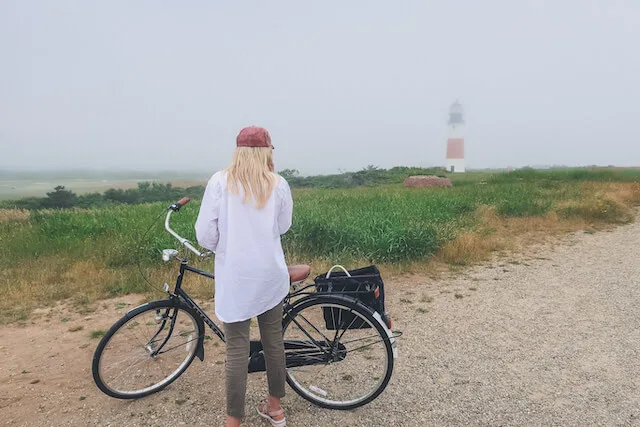 Biking around the island