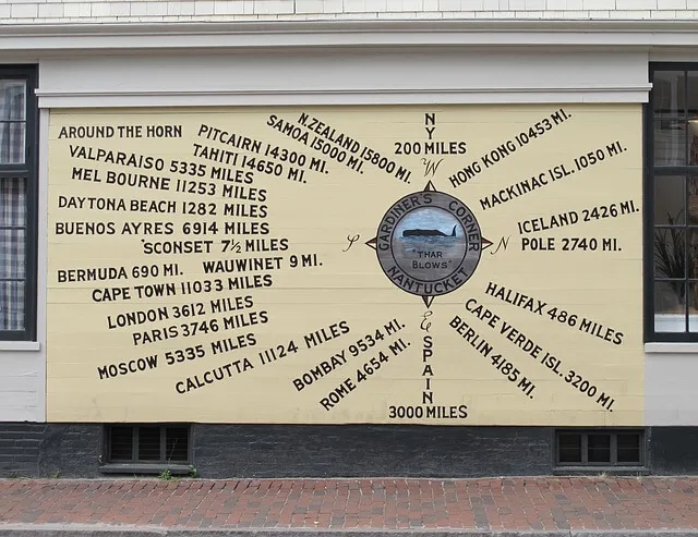 Compass Rose at the end of Main Street in Nantucket