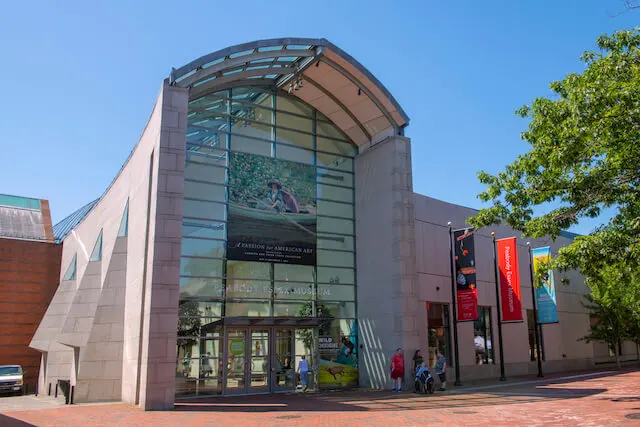 Domed, glass facade of the Peabody Essex Museum Salem MA