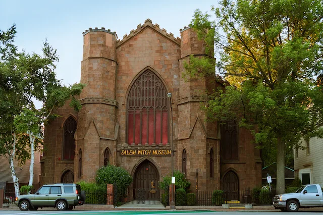 Church like facade of the Salem Witch Museum