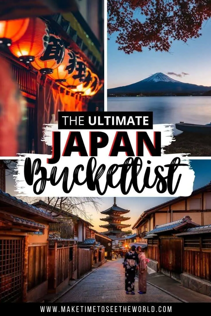 Best Things to do in Japan - Japan Bucket List pin image