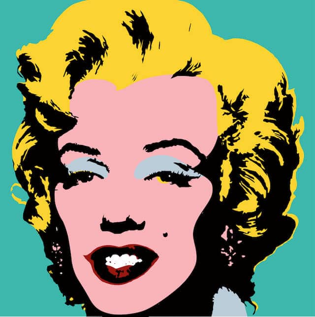 Marilyn Munroe pop art image by Andy Warhol