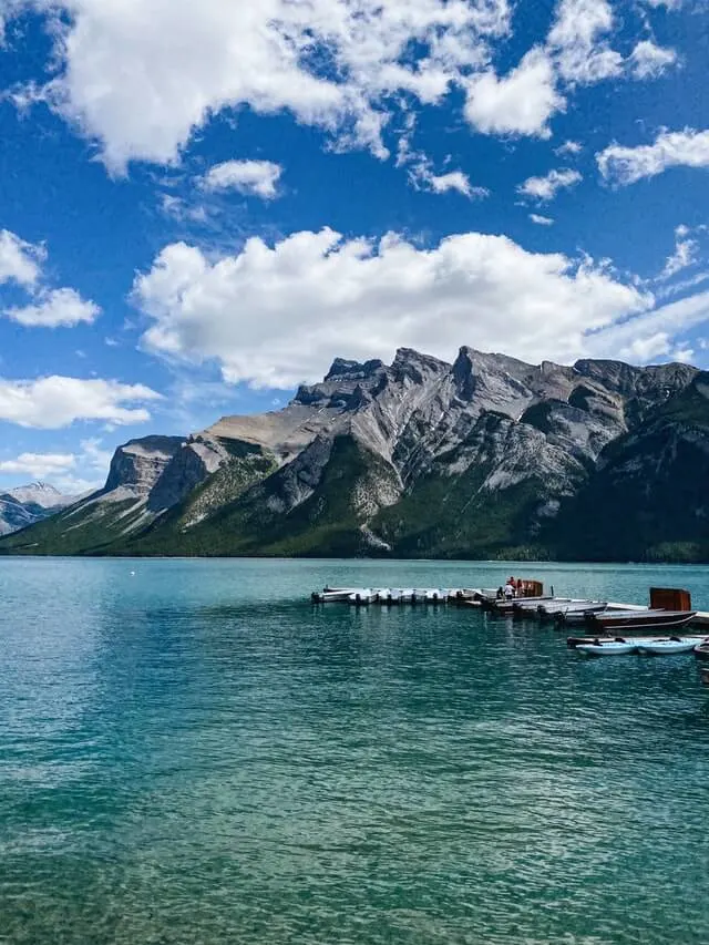 Lake Minnewanka in Banff in Summer