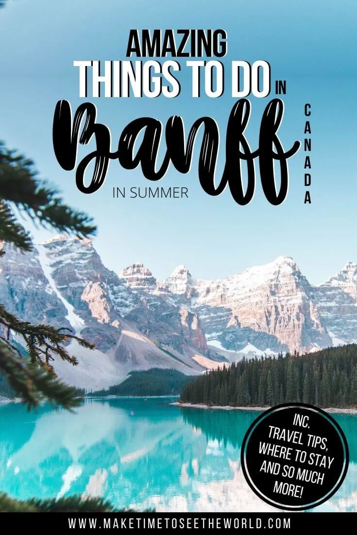 Top Things to do in Banff in Summer Pin Image