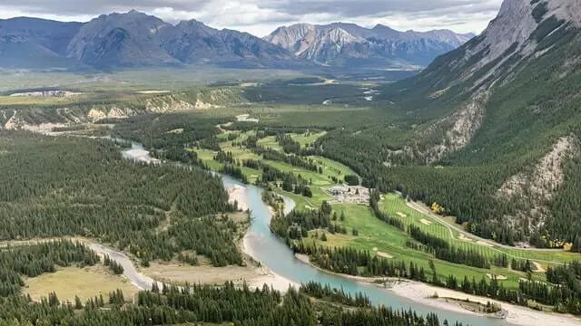 View from Tunnel Mountain Lookout in Banff Canada